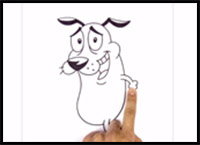 How to Draw Courage the Cowardly Dog