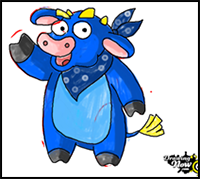 How to Draw Benny The Bull from Dora The Explorer