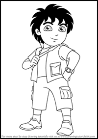 How to Draw Diego from Dora the Explorer