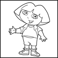 Drawing Dora the Explorer with Easy Step by Step How to Draw Lesson