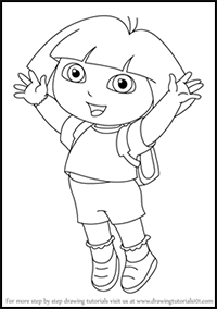 How to Draw Dora the Explorer Cartoon Characters : Drawing Tutorials &  Drawing & How to Draw Dora the Explorer Illustrations Drawing Lessons Step  by Step Techniques for Cartoons & Illustrations