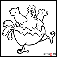How to Draw Big Red Chicken | Dora the Explorer