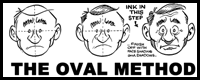 How to Draw Comic Cartoon Faces / Heads with the Oval Method of Drawing 