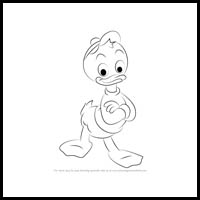 How to Draw Huey Duck from Ducktales