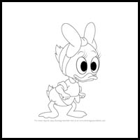 How to Draw Webby from DuckTales