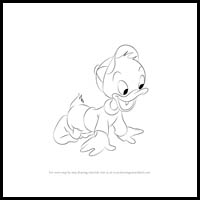How to Draw Louie Duck from DuckTales