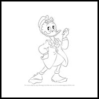 How to Draw Gladstone Gander from DuckTales
