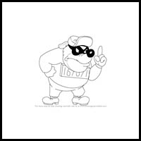 How to Draw Bigtime Beagle from DuckTales