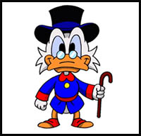 how to draw scrooge mcduck from ducktales