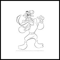 How to Draw Launchpad McQuack from DuckTales