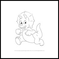 How to Draw Tootsie the Triceratops from DuckTales