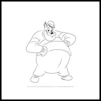 How to Draw Black Pete from DuckTales