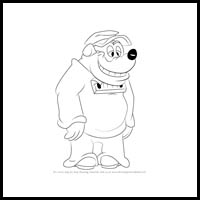 How to Draw Baggy Beagle from DuckTales