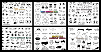 Cartoon Eyes Drawing Sheets