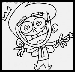 How to draw Cosmo : Fairly Odd Parents Step by Step Drawing Lessons