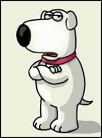 How to Draw Brian Griffin from The Family Guy