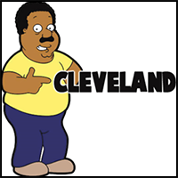 How to Draw Cleveland Brown from Family Guy Step by Step Tutorial