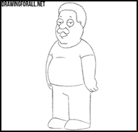 How to Draw Cleveland Brown