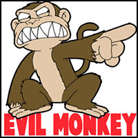 How to Draw The Evil Monkey from Family Guy Drawing Tutorial