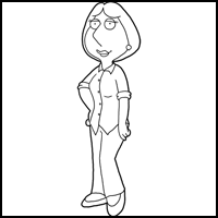 How to Draw Lois Griffin from Family Guy with Easy Step by Step Lesson