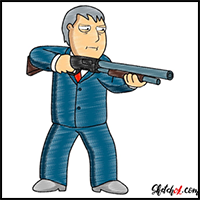 How to Draw Mayor Adam West with a Rifle