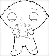 How to Draw Stewie from Family Guy : Step by Step Drawing Lesson