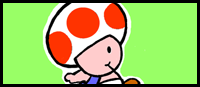 How to Draw Toads from Super Mario Bro Games with easy Drawing Lesson 