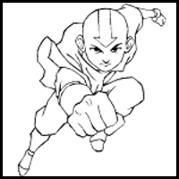 How to Draw Aang from Avatar The Last Airbender Drawing Lesson