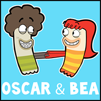 How to Draw Oscar and Bea from Disney’s Fish Hooks with Easy Step by Step Drawing Tutorial