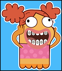 How to Draw Finberley from Disney’s Fish Hooks with Easy Step by Step Drawing Tutorial