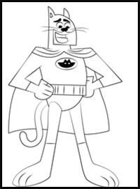 How to Draw Catman from The Fairly OddParents