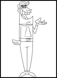 How to Draw Mr. Turner from The Fairly OddParents