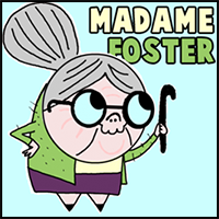How to Draw Madame Foster from Fosters Home for Imaginary Friends Drawing Lesson