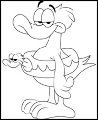 How to Draw Wade Duck from Garfield