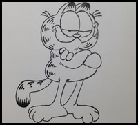 How to Draw Garfield Cartoon Characters : Drawing Tutorials & Drawing ...
