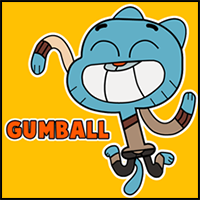 How to Draw Gumball from the Amazing Adventures of Gumball in Simple Steps