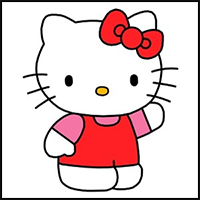 How to Draw Hello Kitty Cartoon Characters : Drawing Tutorials & Drawing &  How to Draw Hello Kitty Illustrations Drawing Lessons Step by Step  Techniques for Cartoons & Illustrations
