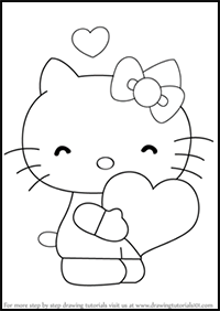 How to Draw Hello Kitty with Heart