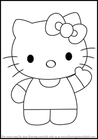 How to Draw Hello Kitty Cartoon Characters : Drawing Tutorials & Drawing &  How to Draw Hello Kitty Illustrations Drawing Lessons Step by Step  Techniques for Cartoons & Illustrations