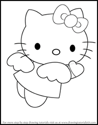 How to Draw Hello Kitty Angel