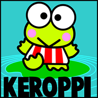 How to Draw Keroppi from Hello Kitty with Easy Step by Step Drawing Tutorial