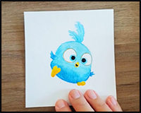 How to Draw and Paint Angry Birds Blues