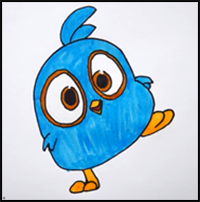 How to Draw the Blues - Angry Birds - Easy - Kids Drawing Tutorial (Art & Drawing for Kids)