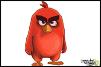 How to Draw Red from The Angry Birds Movie