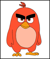 How to Draw Red Bird from Angry Birds Movie