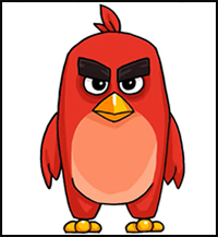 How to Draw Red from Angry Birds 2 Movie