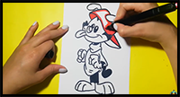 How to Draw WAKKO Cartoon Animaniacs Step by Step