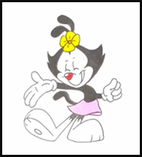 How to Draw Dot Warner from Animaniacs – Step-by-Step Cartoon Tutorial