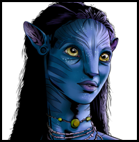 Neytiri, Avatar: The Way of Water, Zoë Saldaña - How to Draw