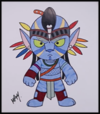 How to Draw Jake Sully | Avatar 2 Draw & Color (Step by Step)